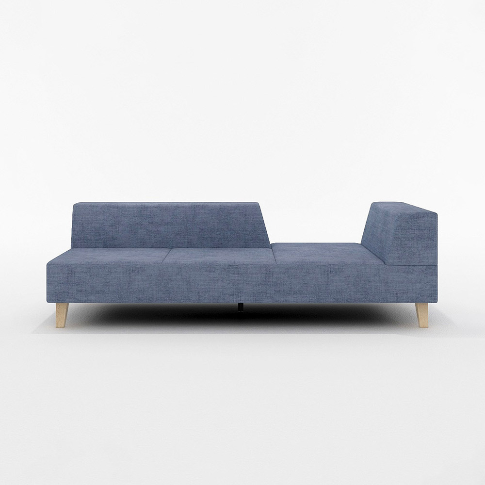 PIVO 3P SOFA ONE ARM LEFT TYPE 木脚(ナチュラル) / FLANNEL SOFA(フランネルソファ) / 3人掛けソファ / FLN10057BLU_ma.jpg