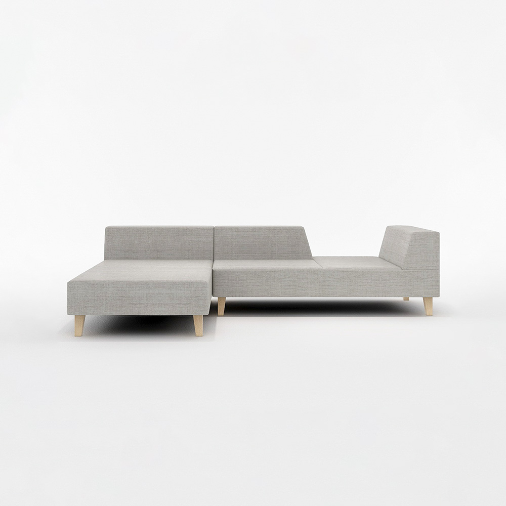 PIVO COUCH SOFA NORMAL RIGHT Type 木脚(ナチュラル) / FLANNEL SOFA（フランネルソファ） / カウチソファ / FLN10058GRY_ma.jpg