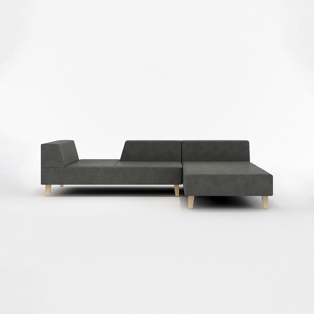 PIVO COUCH SOFA NORMAL LEFT Type 木脚(ナチュラル) / FLANNEL SOFA(フランネルソファ) / カウチソファ / FLN10059BLK_ma.jpg