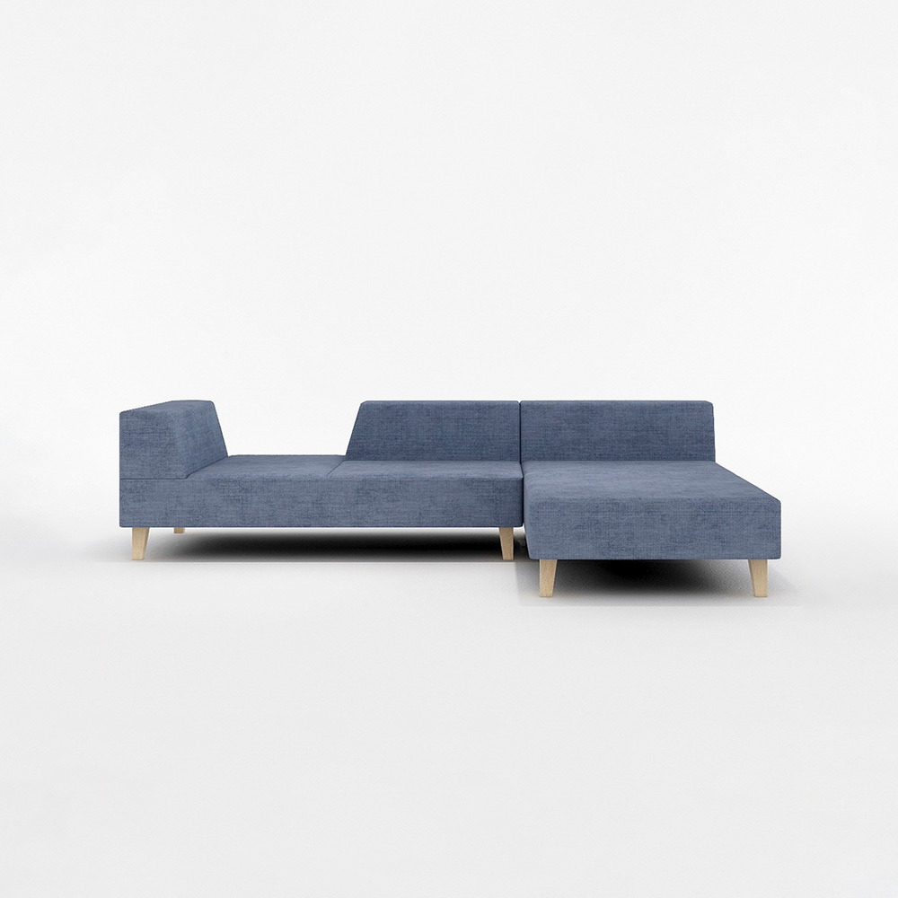 PIVO COUCH SOFA NORMAL LEFT Type 木脚(ナチュラル) / FLANNEL SOFA(フランネルソファ) / カウチソファ / FLN10059BLU_ma.jpg