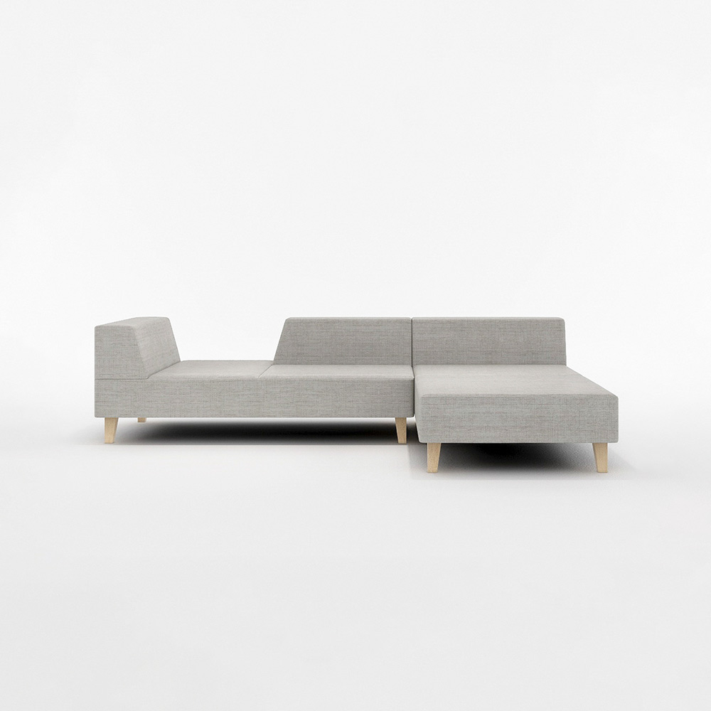 PIVO COUCH SOFA NORMAL LEFT Type 木脚(ナチュラル) / FLANNEL SOFA（フランネルソファ） / カウチソファ / FLN10059GRY_ma.jpg
