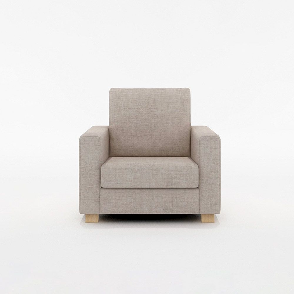 SARAH 1P SOFA 木脚(ナチュラル) / FLANNEL SOFA(フランネルソファ) / 1人掛けソファ / FLN10062BEG_ma.jpg