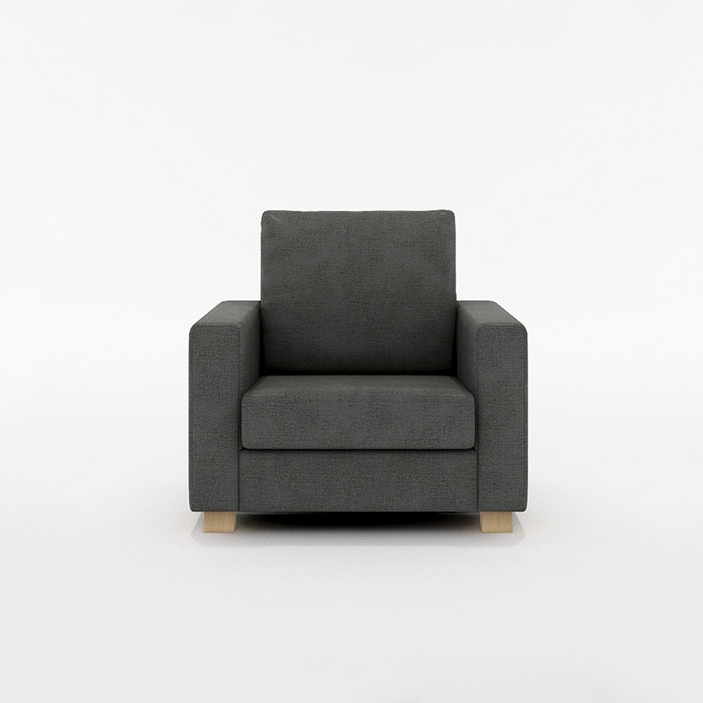 SARAH 1P SOFA 木脚(ナチュラル) / FLANNEL SOFA(フランネルソファ) / 1人掛けソファ / FLN10062BLK_ma.jpg