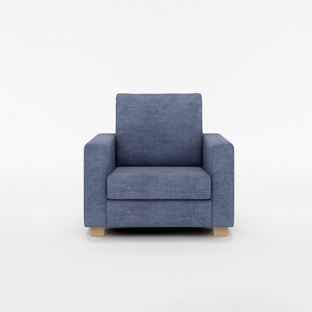 SARAH 1P SOFA 木脚(ナチュラル) / FLANNEL SOFA(フランネルソファ) / 1人掛けソファ / FLN10062BLU_ma.jpg