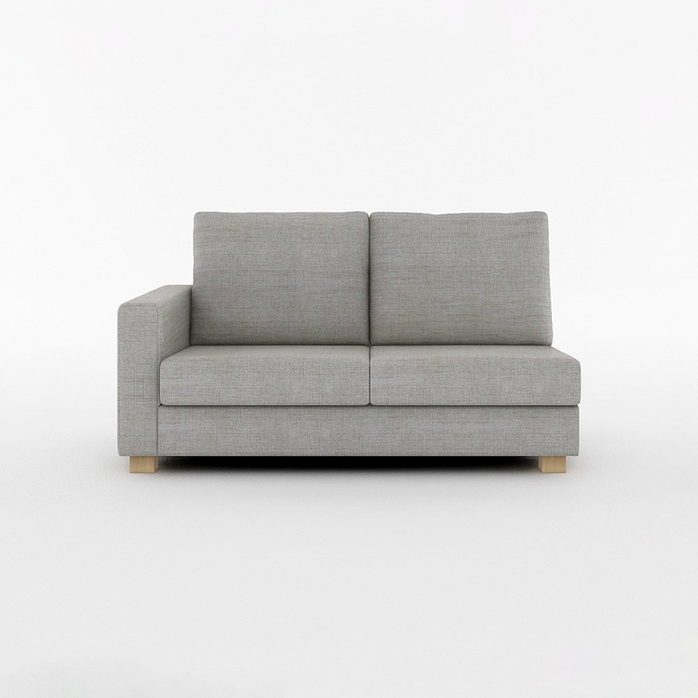 SARAH 2.5P SOFA ONE ARM RIGHT TYPE 木脚(ナチュラル) / FLANNEL SOFA（フランネルソファ） / 2人掛けソファ / FLN10065GRY_ma.jpg