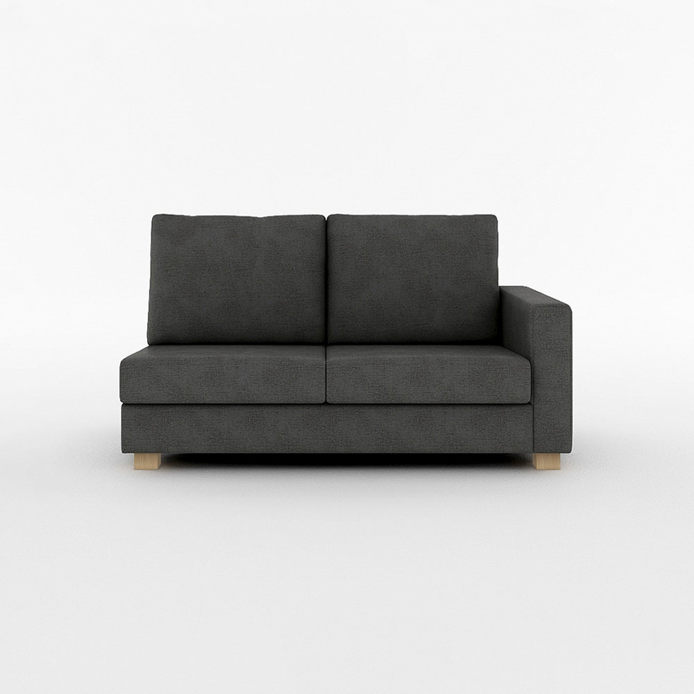 SARAH 2.5P SOFA ONE ARM LEFT TYPE 木脚(ナチュラル) / FLANNEL SOFA（フランネルソファ） / 2人掛けソファ / FLN10066BLK_ma.jpg