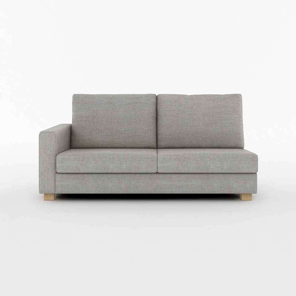 SARAH 3P SOFA ONE ARM RIGHT TYPE 木脚(ナチュラル) / FLANNEL SOFA（フランネルソファ） / 3人掛けソファ / FLN10067GRY_ma.jpg