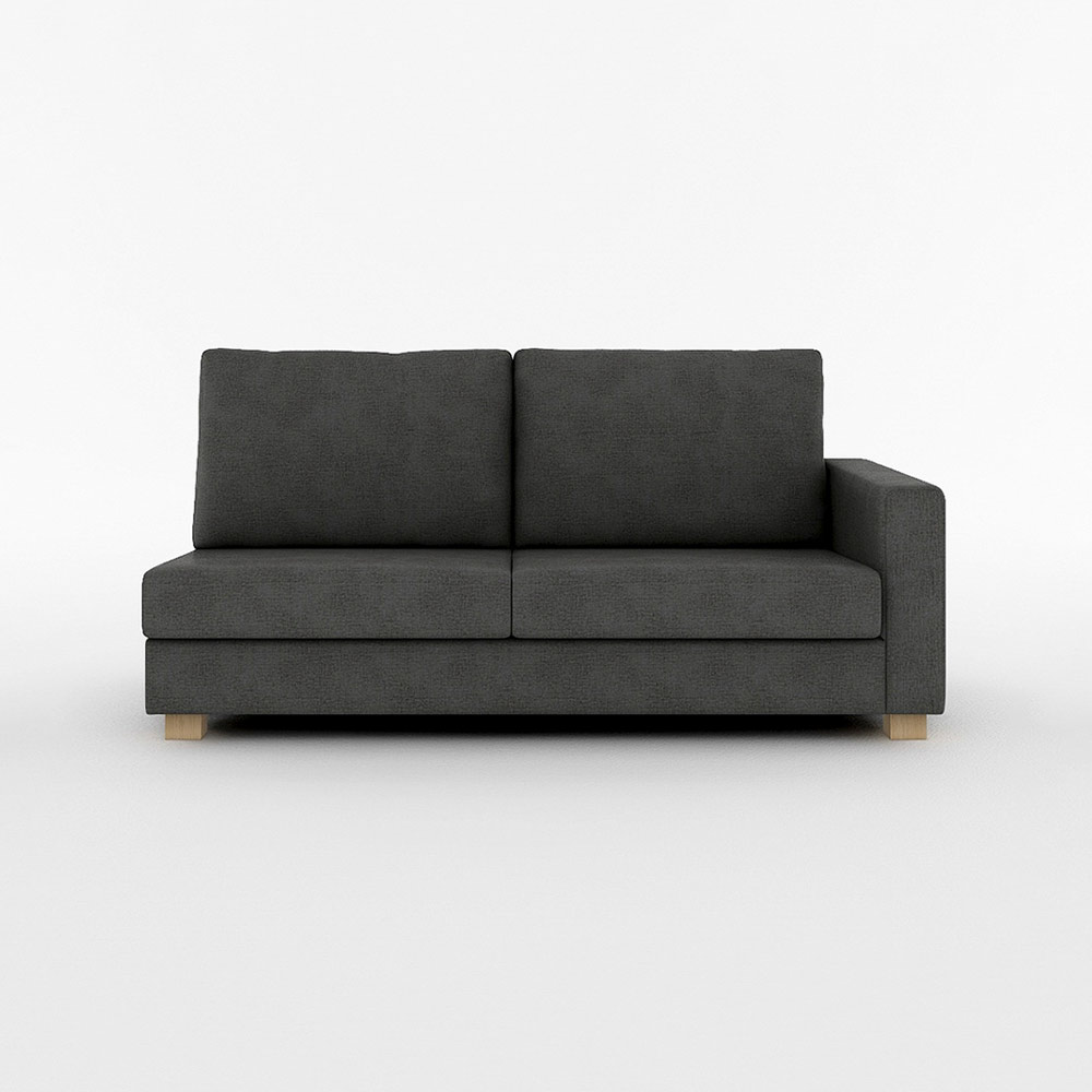 SARAH 3P SOFA ONE ARM LEFT TYPE 木脚(ナチュラル) / FLANNEL SOFA(フランネルソファ) / 3人掛けソファ / FLN10068BLK_ma.jpg