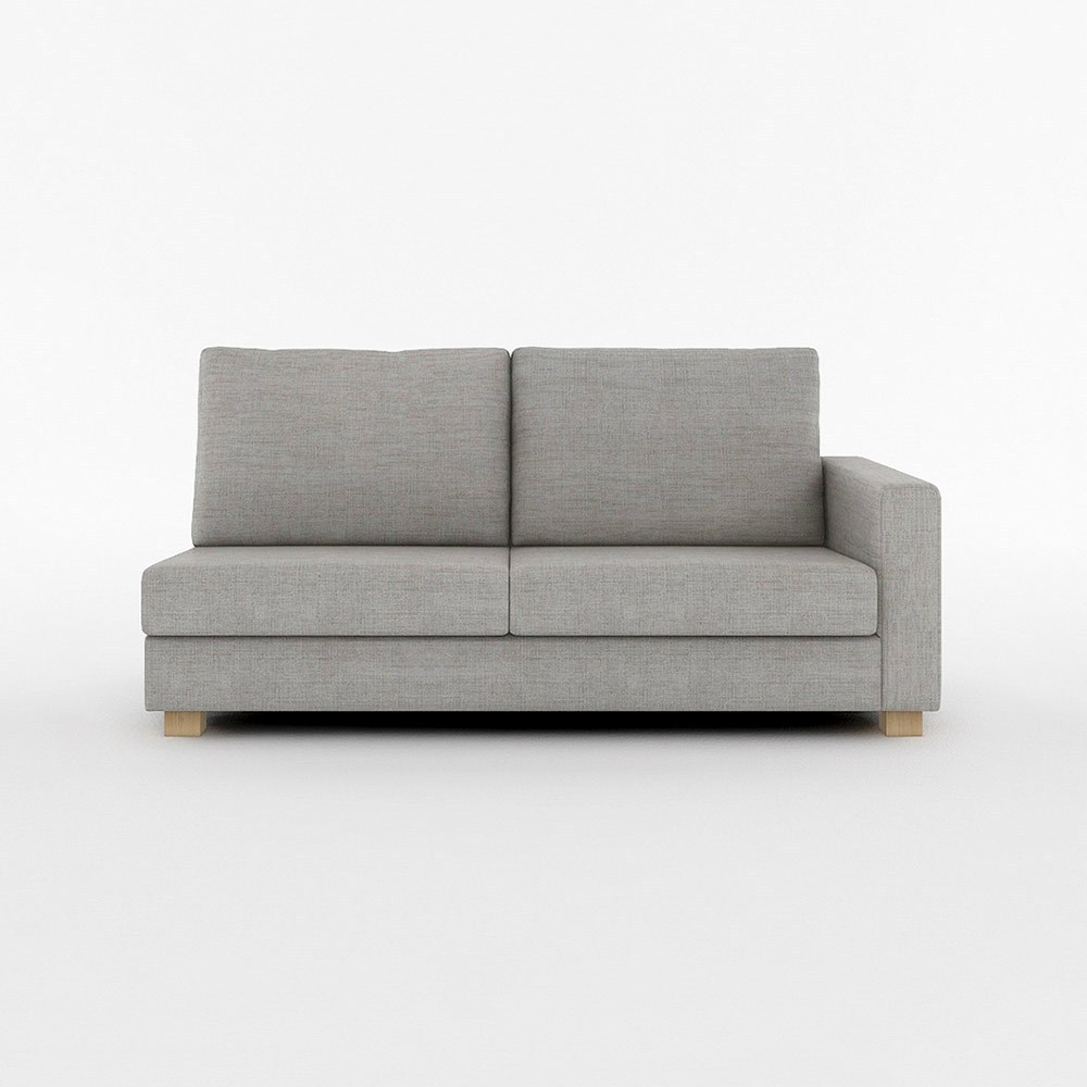 SARAH 3P SOFA ONE ARM LEFT TYPE 木脚(ナチュラル) / FLANNEL SOFA（フランネルソファ） / 3人掛けソファ / FLN10068GRY_ma.jpg