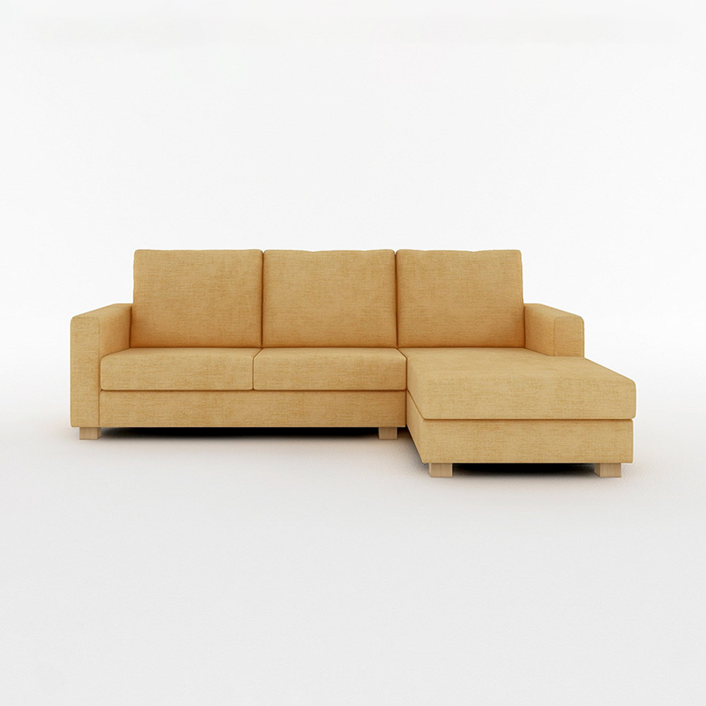 SARAH COUCH SOFA NORMAL LEFT TYPE 木脚(ナチュラル) / FLANNEL SOFA(フランネルソファ) / カウチソファ / FLN10070YEL_ma.jpg