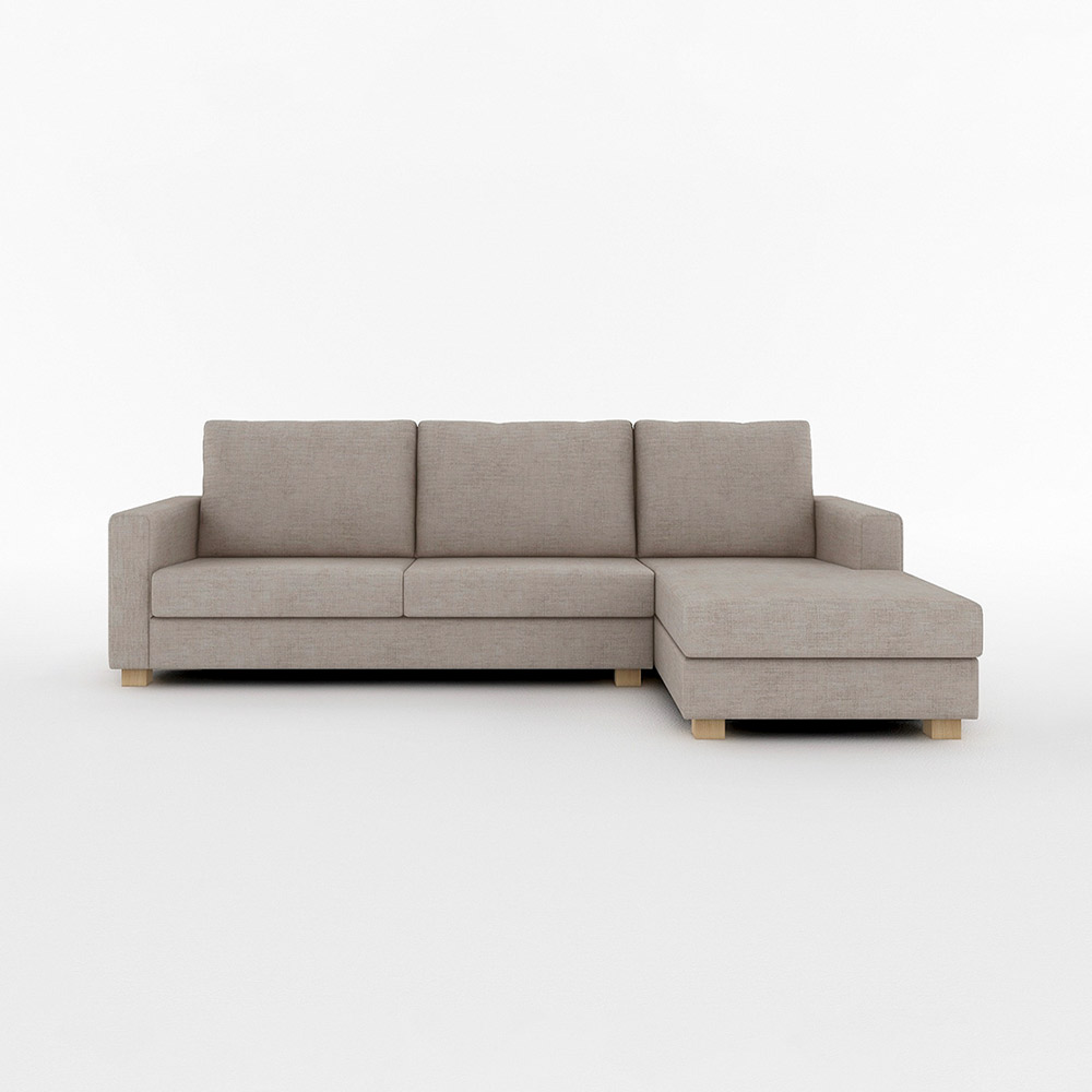 SARAH COUCH SOFA WIDE LEFT TYPE 木脚(ナチュラル) / FLANNEL SOFA（フランネルソファ） / カウチソファ / FLN10072BEG_ma.jpg