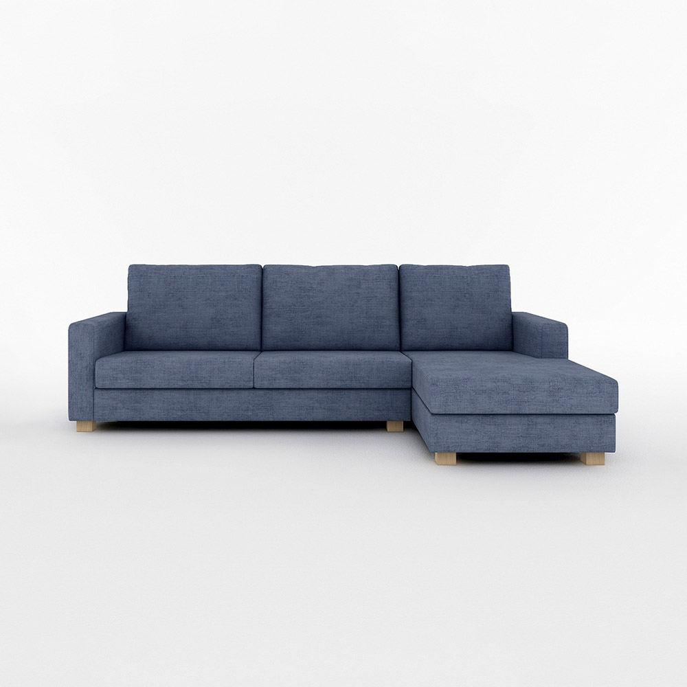 SARAH COUCH SOFA WIDE LEFT TYPE 木脚(ナチュラル) / FLANNEL SOFA（フランネルソファ） / カウチソファ / FLN10072BLU_ma.jpg