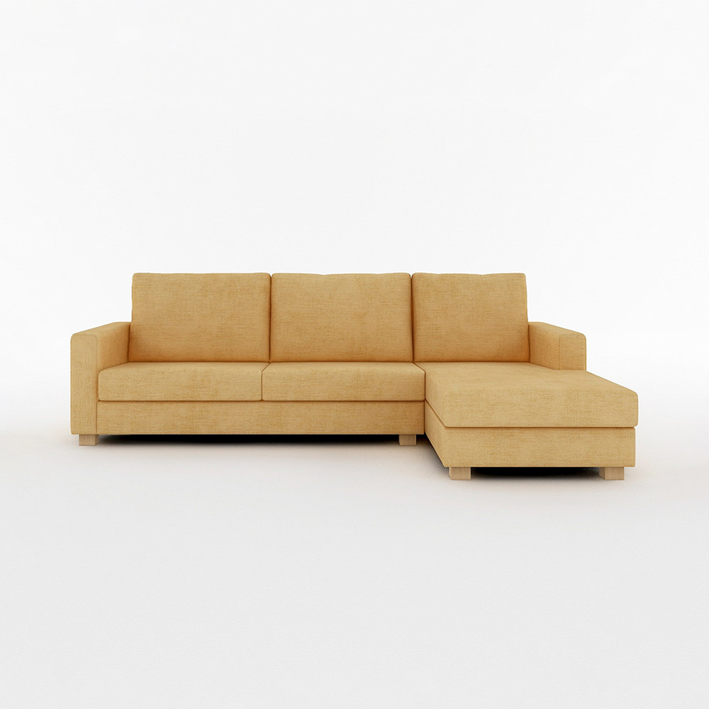 SARAH COUCH SOFA WIDE LEFT TYPE 木脚(ナチュラル) / FLANNEL SOFA（フランネルソファ） / カウチソファ / FLN10072YEL_ma.jpg