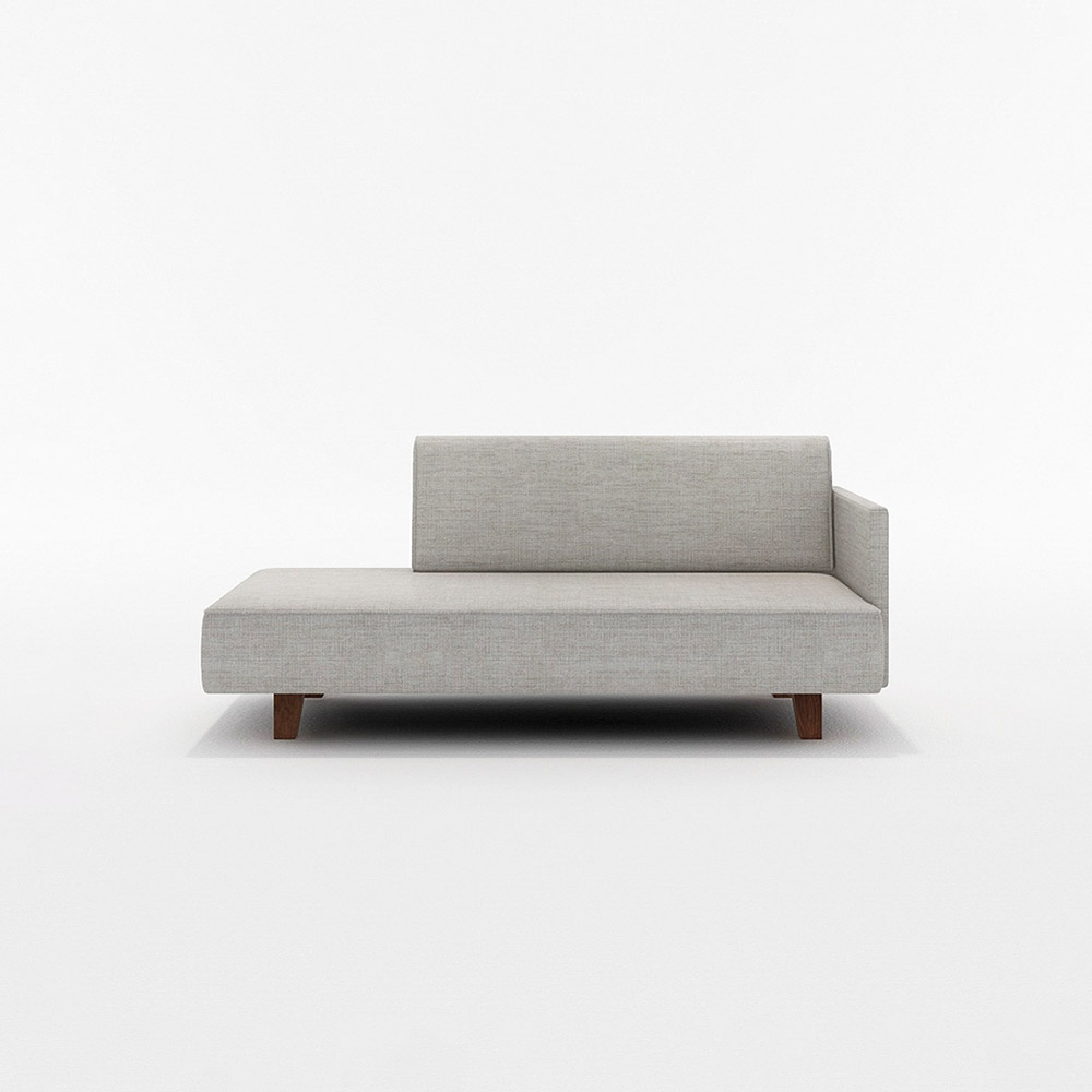 UK 2.5P SOFA ONE ARM LEFT TYPE 木脚(ブラウン) / FLANNEL SOFA（フランネルソファ） / 2人掛けソファ / FLN10074GRY_ma.jpg