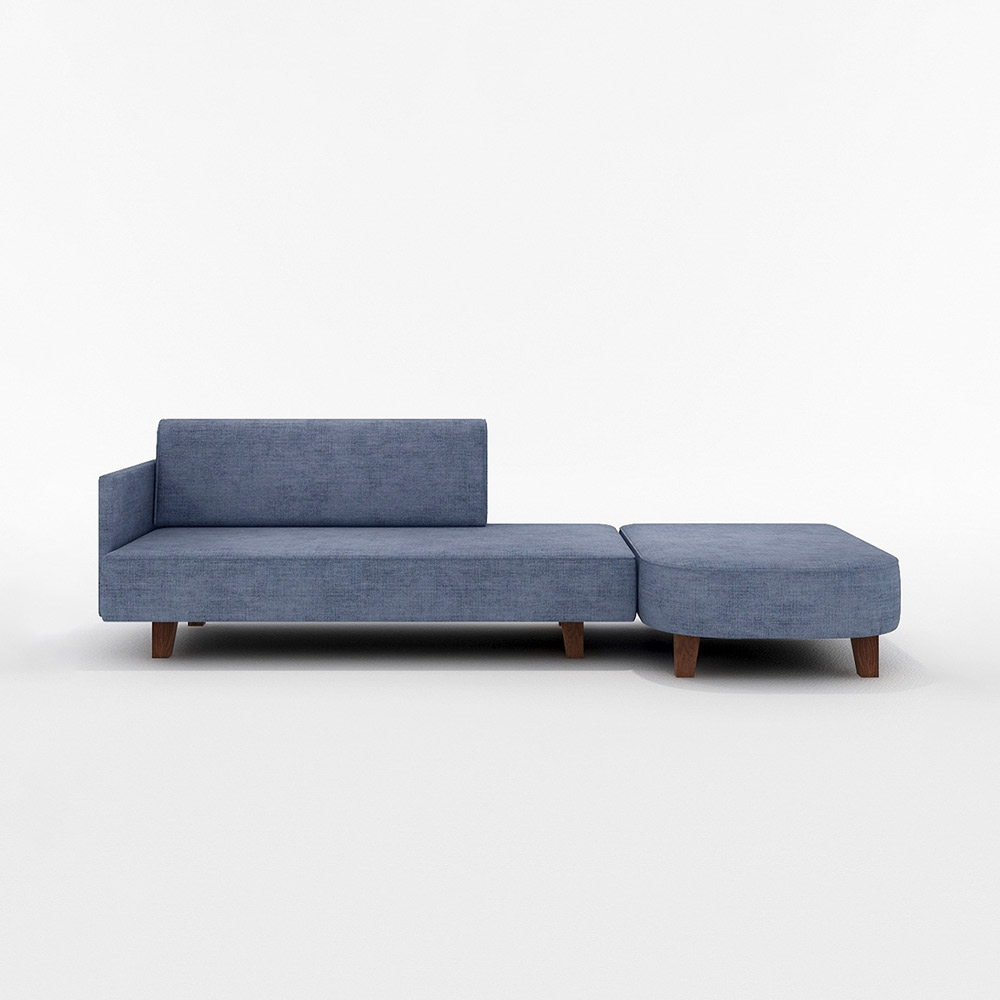 UK COUCH SOFA ONE ARM LEFT TYPE 木脚(ブラウン) / FLANNEL SOFA(フランネルソファ) / カウチソファ / FLN10078BLU_ma.jpg