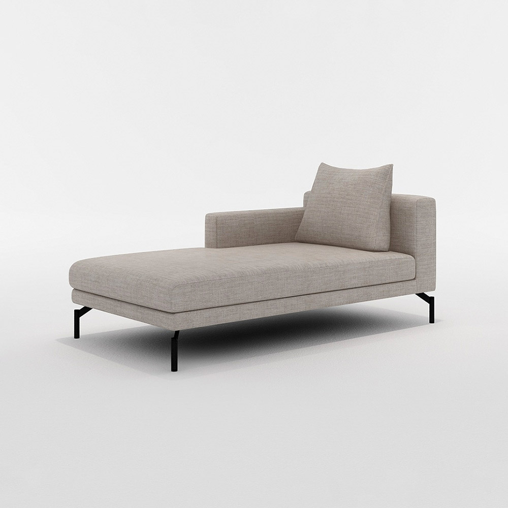 LENIS 1P LONG RIGHT TYPE スチール脚(ブラック) / FLANNEL SOFA(フランネルソファ) / カウチソファ / FLN10084BEG_ma.jpg
