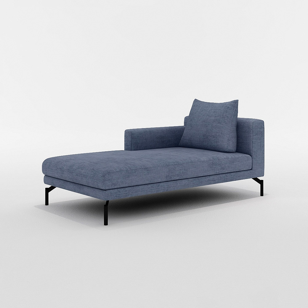 LENIS 1P LONG RIGHT TYPE スチール脚(ブラック) / FLANNEL SOFA(フランネルソファ) / カウチソファ / FLN10084BLU_ma.jpg