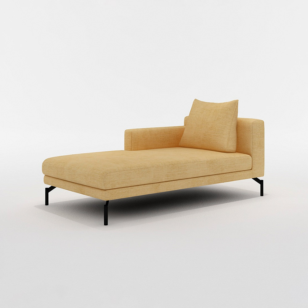 LENIS 1P LONG RIGHT TYPE スチール脚(ブラック) / FLANNEL SOFA(フランネルソファ) / カウチソファ / FLN10084YEL_ma.jpg