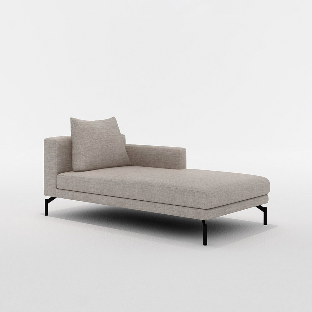 LENIS 1P LONG LEFT TYPE スチール脚(ブラック) / FLANNEL SOFA(フランネルソファ) / カウチソファ / FLN10085BEG_ma.jpg