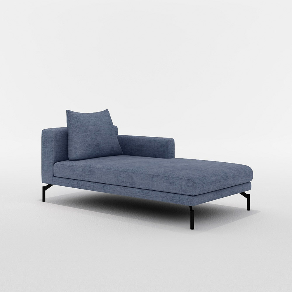 LENIS 1P LONG LEFT TYPE スチール脚(ブラック) / FLANNEL SOFA(フランネルソファ) / カウチソファ / FLN10085BLU_ma.jpg