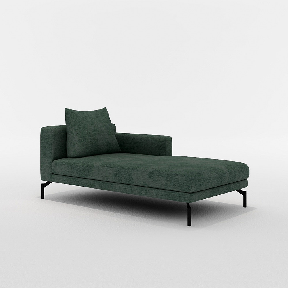 LENIS 1P LONG LEFT TYPE スチール脚(ブラック) / FLANNEL SOFA(フランネルソファ) / カウチソファ / FLN10085GRN_ma.jpg