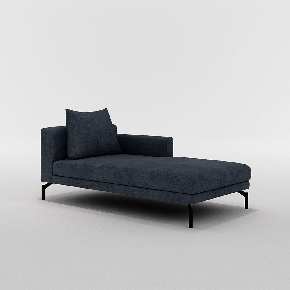 LENIS 1P LONG LEFT TYPE スチール脚(ブラック) / FLANNEL SOFA(フランネルソファ) / カウチソファ / FLN10085PPL_ma.jpg