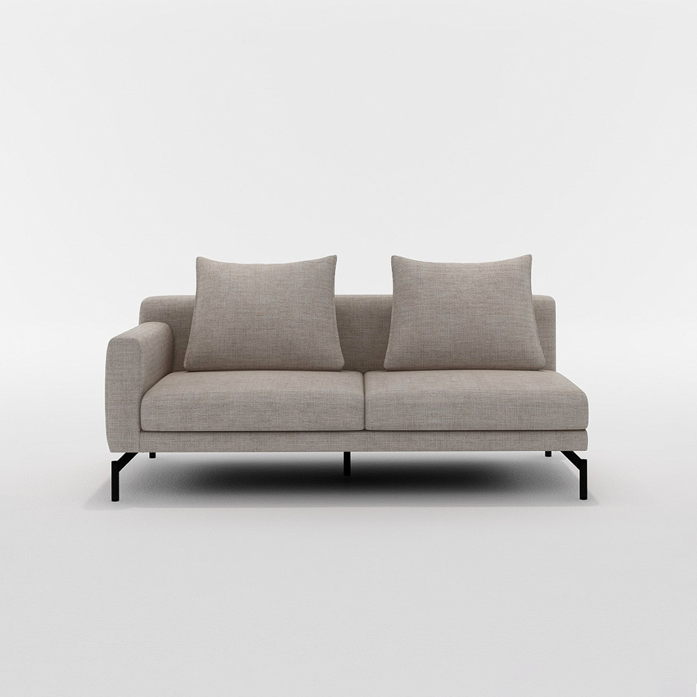 LENIS 2.5P SOFA ONE ARM RIGHT TYPE スチール脚(ブラック) / FLANNEL SOFA(フランネルソファ) / 2人掛けソファ / FLN10087BEG_ma.jpg