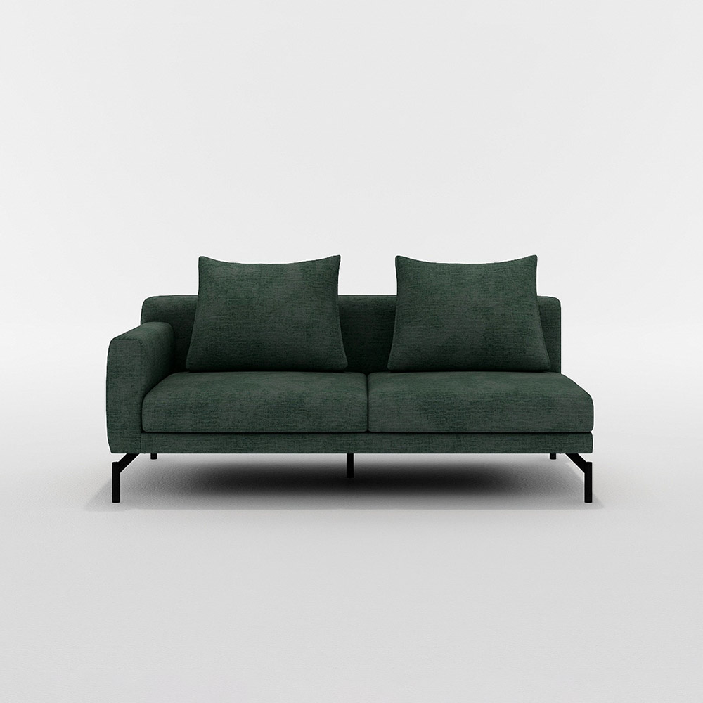 LENIS 2.5P SOFA ONE ARM RIGHT TYPE スチール脚(ブラック) / FLANNEL SOFA(フランネルソファ) / 2人掛けソファ / FLN10087GRN_ma.jpg