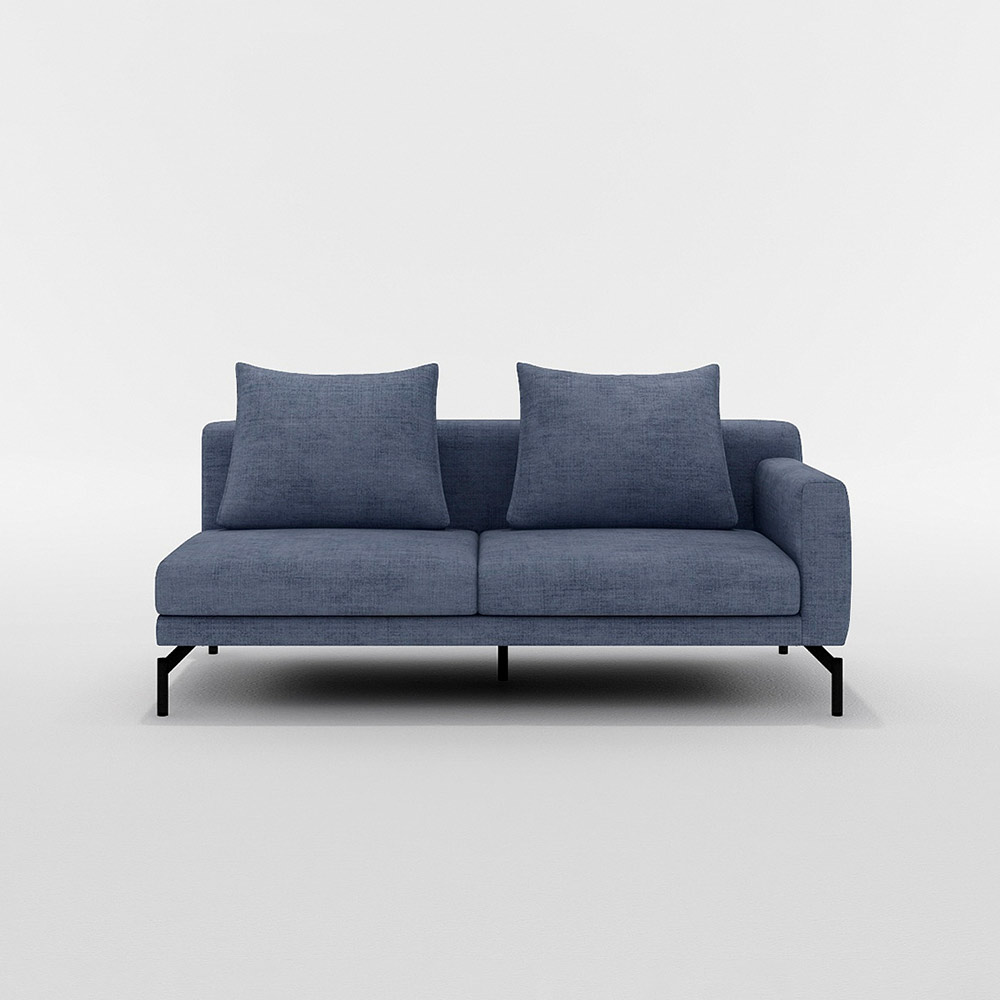LENIS 2.5P SOFA ONE ARM LEFT TYPE スチール脚(ブラック) / FLANNEL SOFA（フランネルソファ） / 2人掛けソファ / FLN10088BLU_ma.jpg