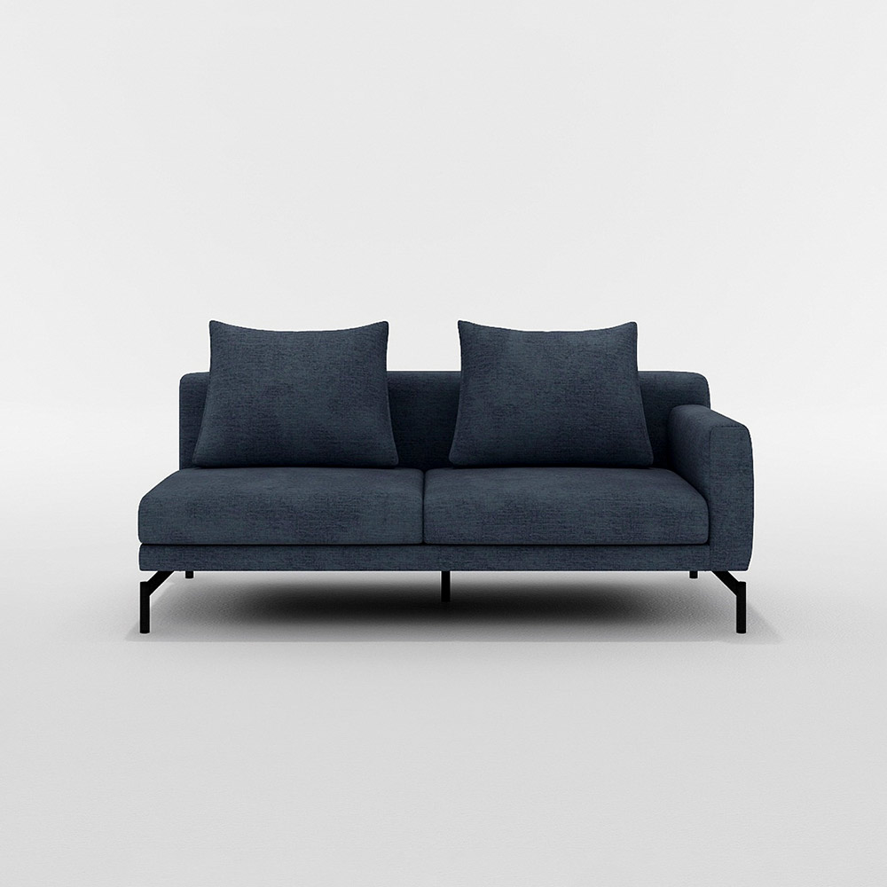LENIS 2.5P SOFA ONE ARM LEFT TYPE スチール脚(ブラック) / FLANNEL SOFA（フランネルソファ） / 2人掛けソファ / FLN10088PPL_ma.jpg