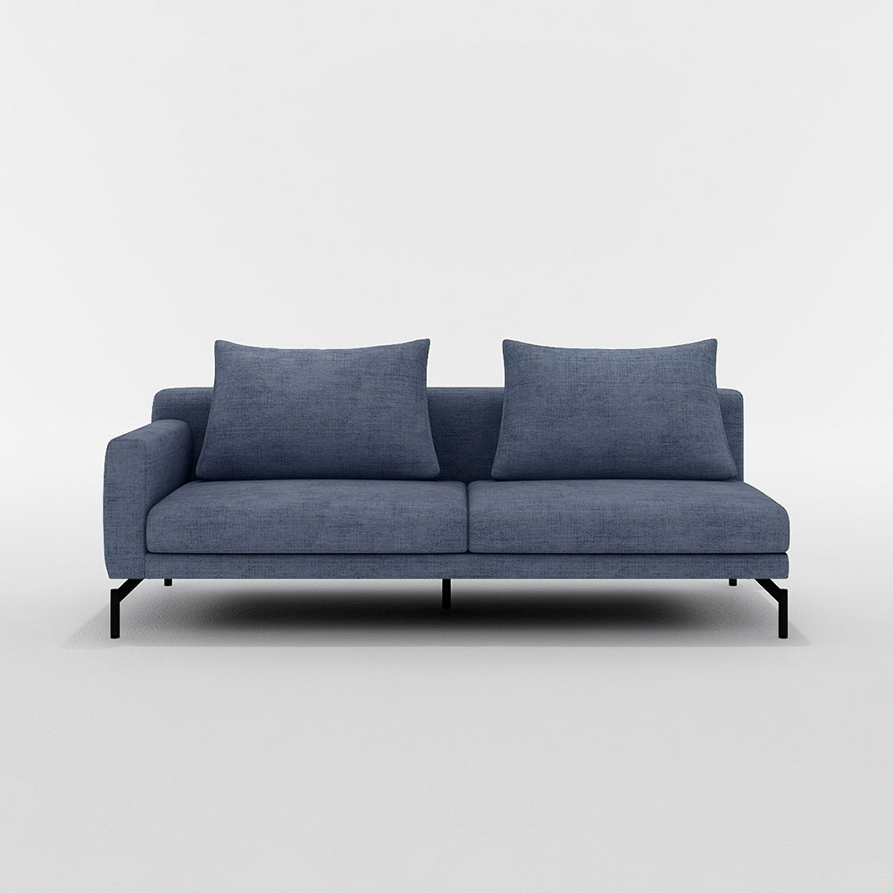 LENIS 3P SOFA ONE ARM RIGHT TYPE スチール脚(ブラック) / FLANNEL SOFA(フランネルソファ) / 3人掛けソファ / FLN10089BLU_ma.jpg