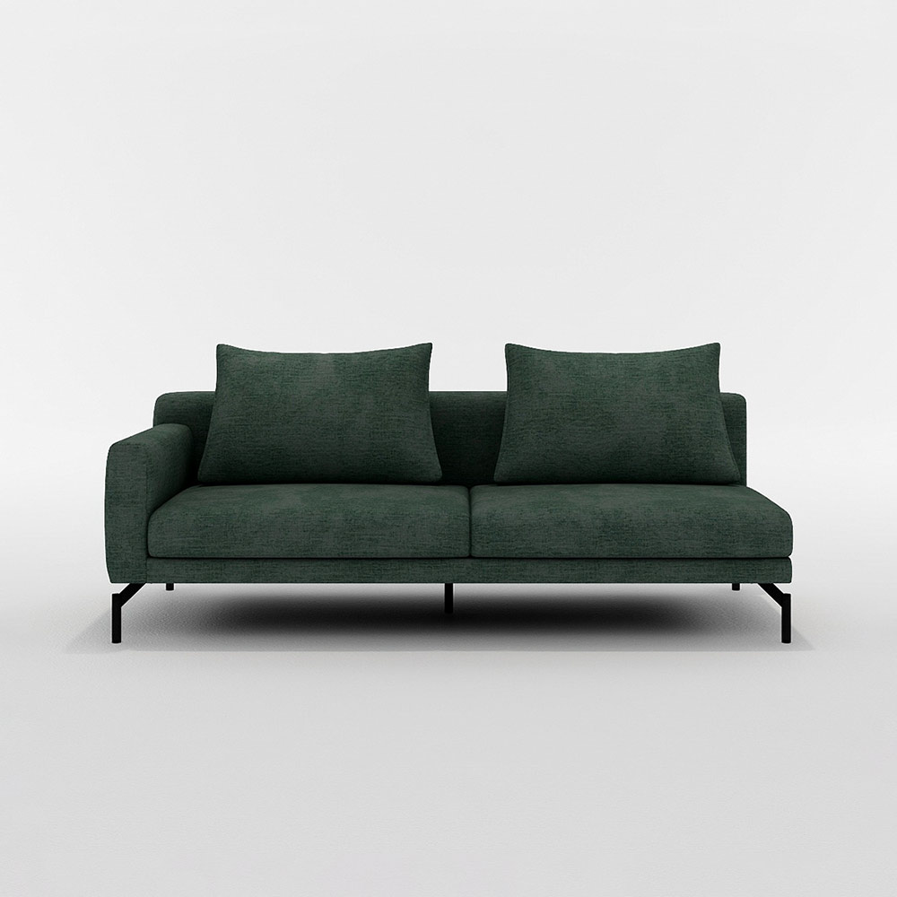 LENIS 3P SOFA ONE ARM RIGHT TYPE スチール脚(ブラック) / FLANNEL SOFA(フランネルソファ) / 3人掛けソファ / FLN10089GRN_ma.jpg