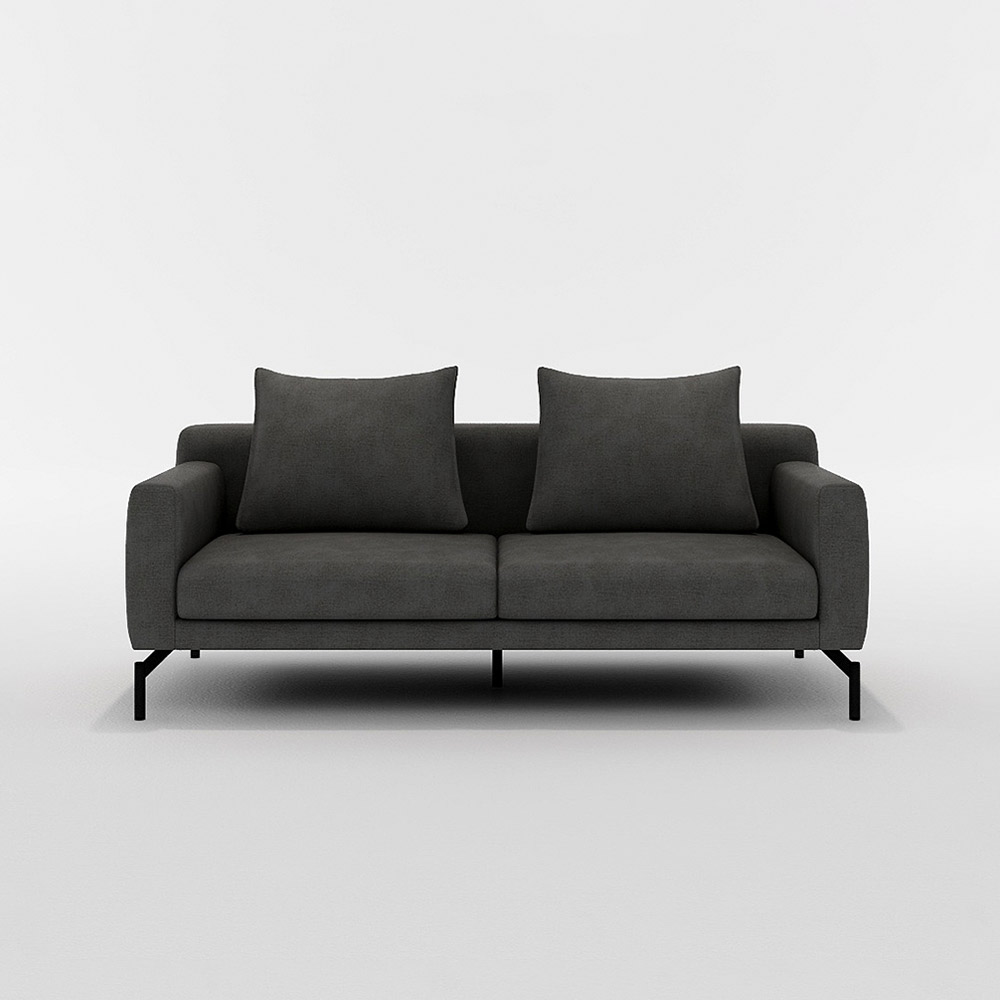 LENIS 2.5P SOFA スチール脚(ブラック) / FLANNEL SOFA(フランネルソファ) / 2人掛けソファ / FLN10091BLK_ma.jpg