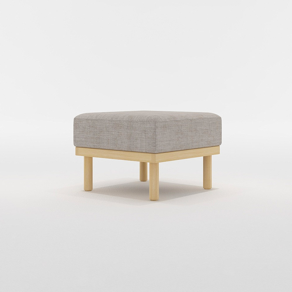 HARBAN STOOL 木脚(ナチュラル) / FLANNEL SOFA(フランネルソファ) / オットマン / FLN10096BEG_ma.jpg