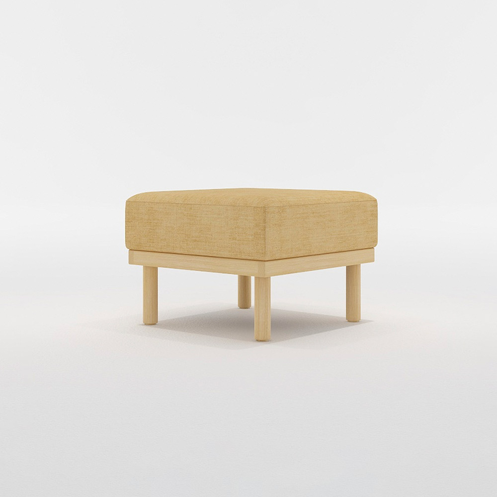 HARBAN STOOL 木脚(ナチュラル) / FLANNEL SOFA(フランネルソファ) / オットマン / FLN10096YEL_ma.jpg