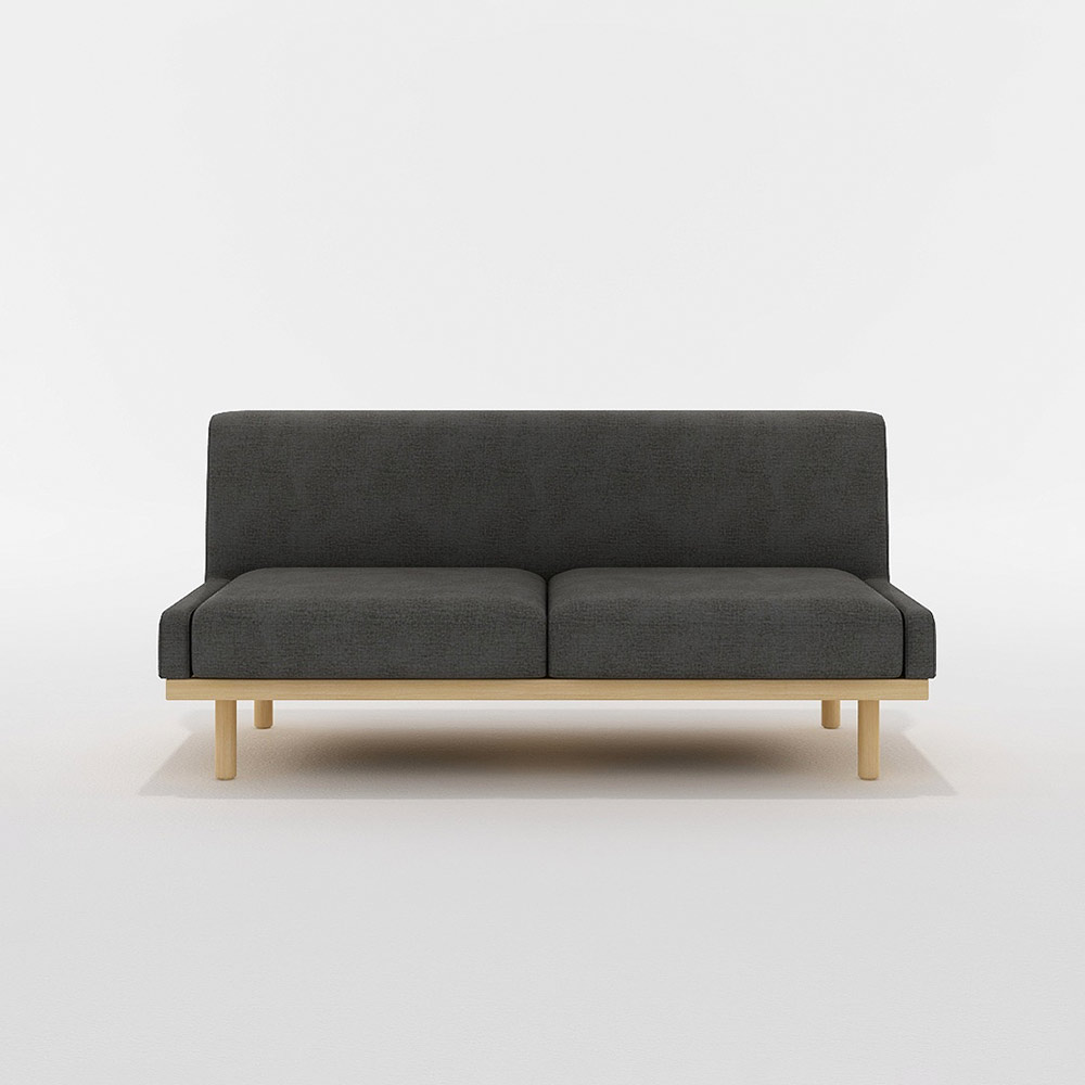 HARBAN 2.5P SOFA 木脚(ナチュラル) / FLANNEL SOFA(フランネルソファ) / 2人掛けソファ / FLN10097BLK_ma.jpg