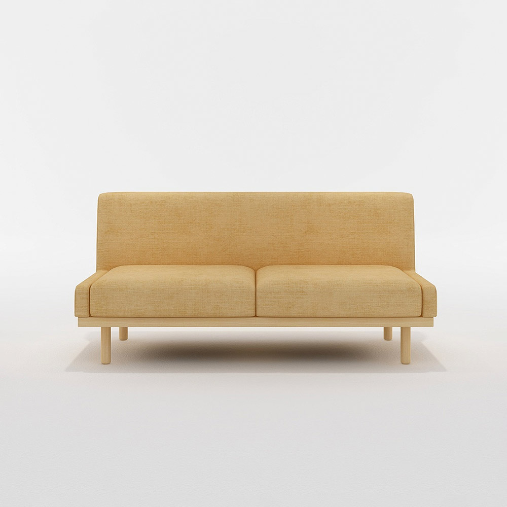 HARBAN 2.5P SOFA 木脚(ナチュラル) / FLANNEL SOFA(フランネルソファ) / 2人掛けソファ / FLN10097YEL_ma.jpg