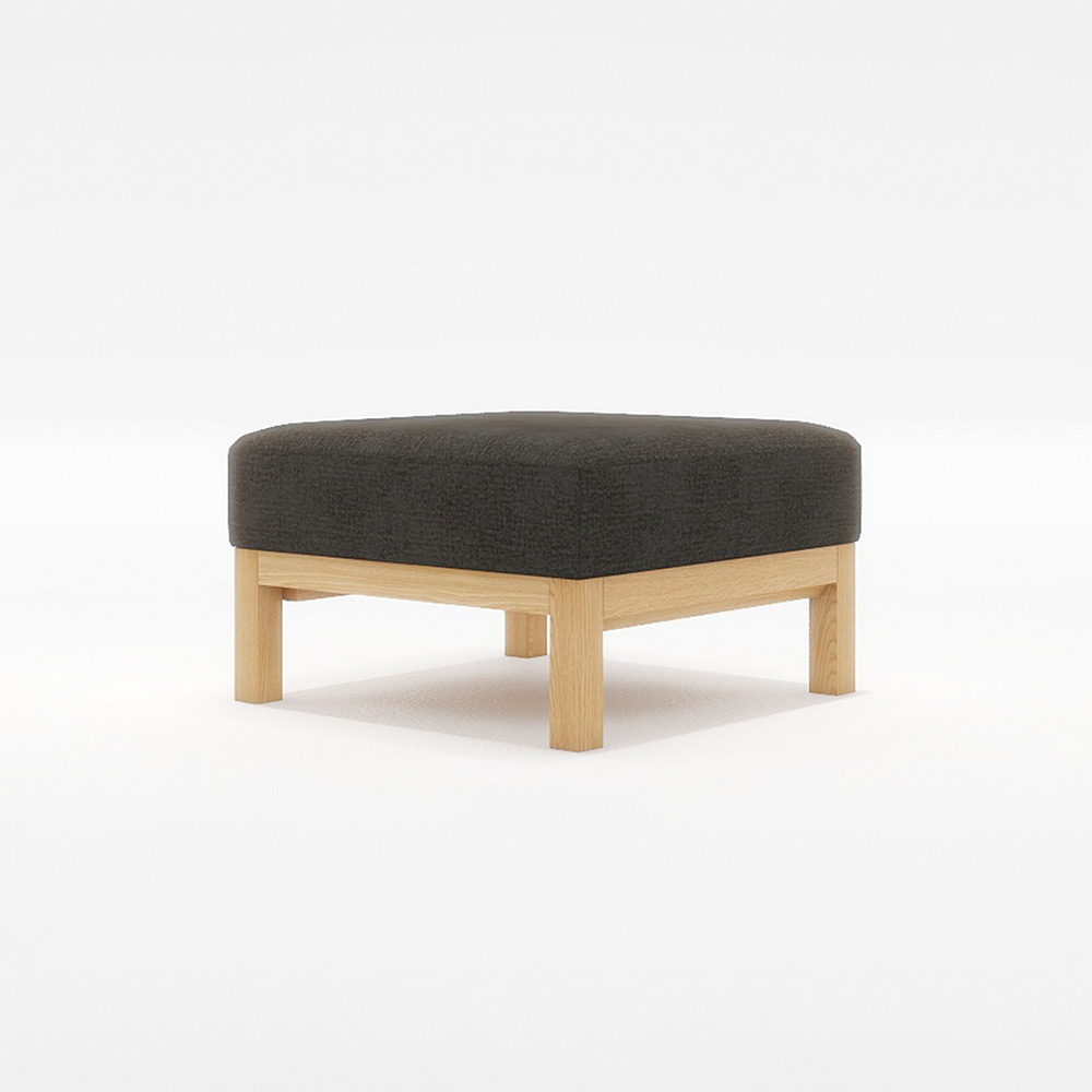STRAND STOOL 木フレーム(オーク) / FLANNEL SOFA(フランネルソファ) / オットマン / FLN10098BLK_ma.jpg