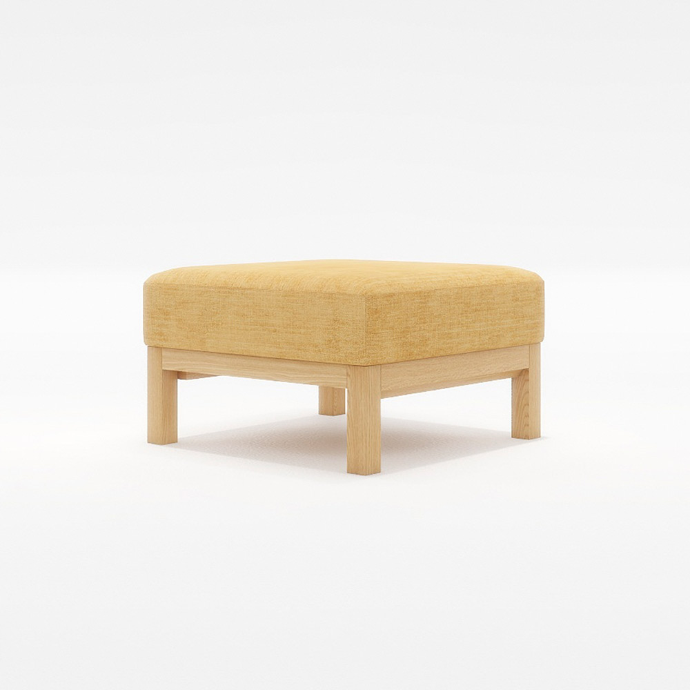 STRAND STOOL 木フレーム(オーク) / FLANNEL SOFA(フランネルソファ) / オットマン / FLN10098YEL_ma.jpg