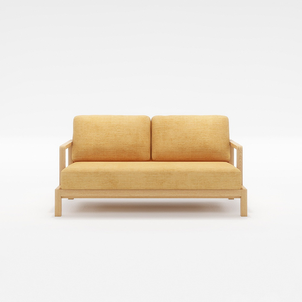 STRAND 2.5P SOFA 木フレーム(オーク) / FLANNEL SOFA(フランネルソファ) / 2人掛けソファ / FLN10100YEL_ma.jpg