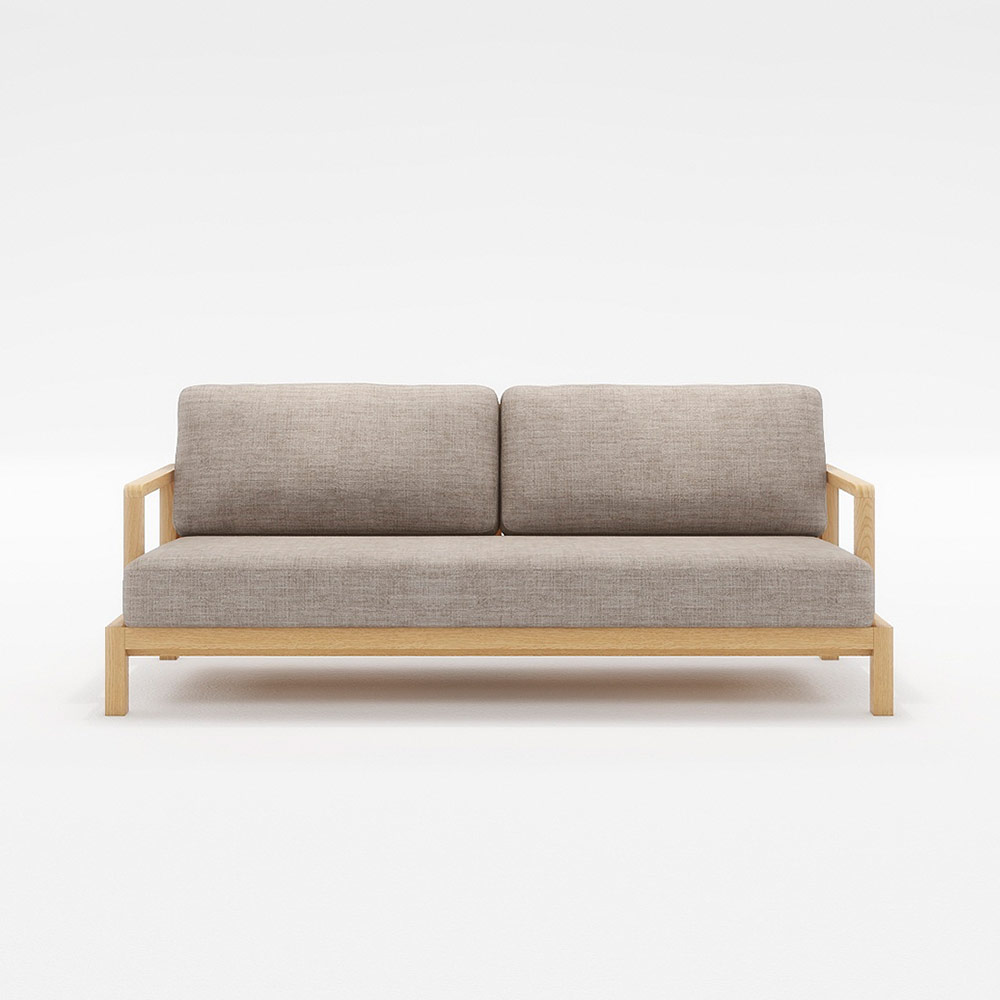 STRAND 3P SOFA 木フレーム(オーク) / FLANNEL SOFA(フランネルソファ) / 3人掛けソファ / FLN10102BEG_ma.jpg