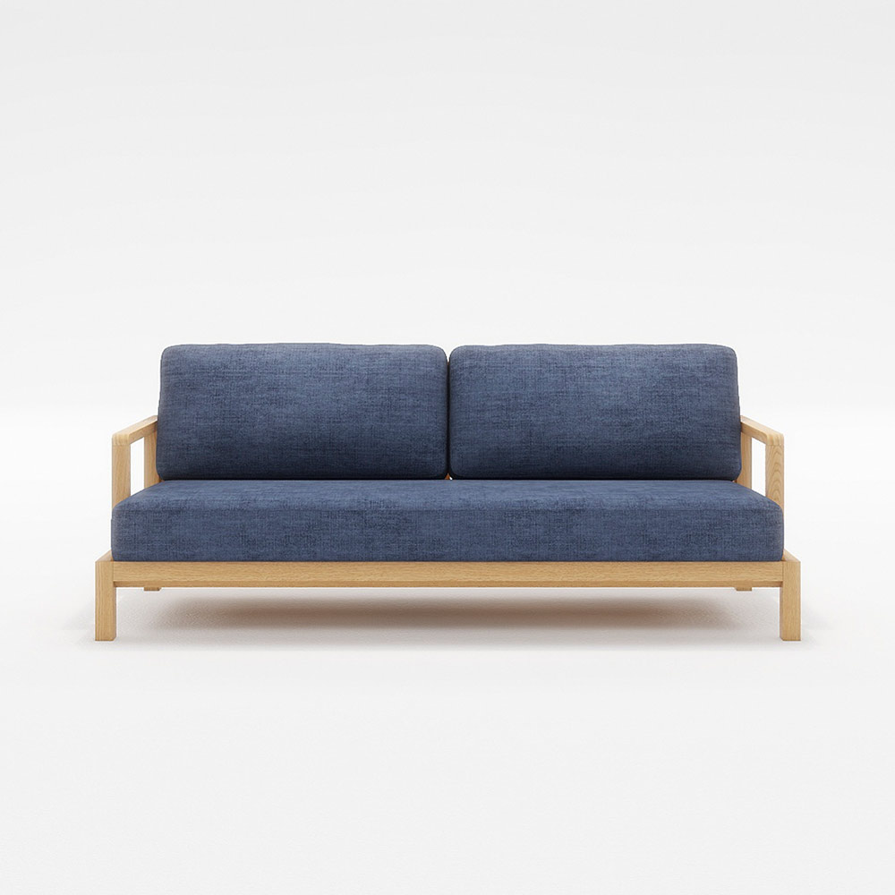 STRAND 3P SOFA 木フレーム(オーク) / FLANNEL SOFA(フランネルソファ) / 3人掛けソファ / FLN10102BLU_ma.jpg