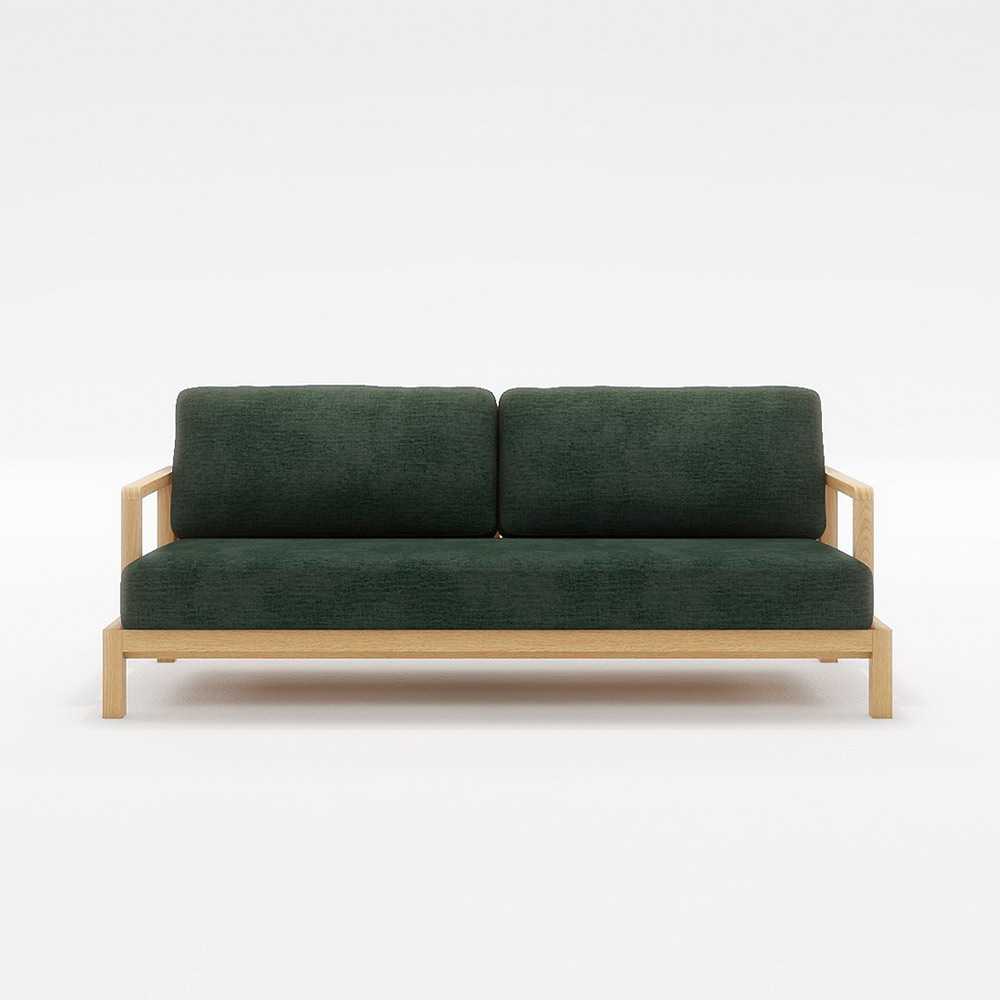 STRAND 3P SOFA 木フレーム(オーク) / FLANNEL SOFA(フランネルソファ) / 3人掛けソファ / FLN10102GRN_ma.jpg