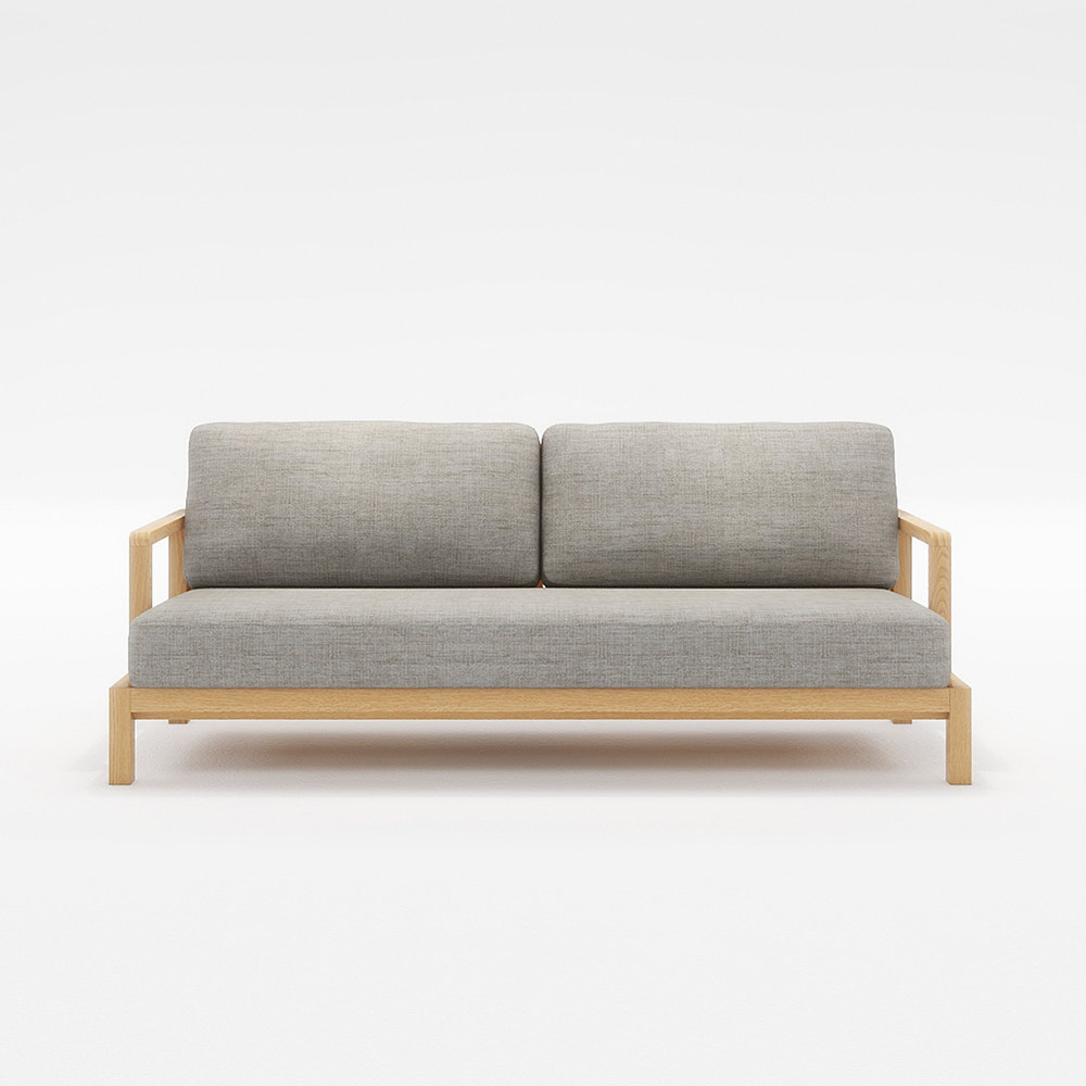 STRAND 3P SOFA 木フレーム(オーク) / FLANNEL SOFA(フランネルソファ) / 3人掛けソファ / FLN10102GRY_ma.jpg