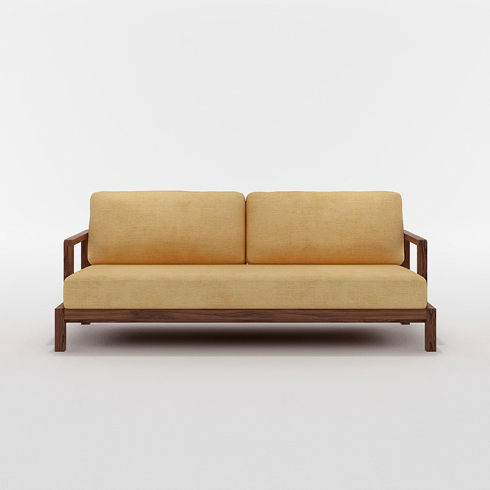 STRAND 3P SOFA 木フレーム(ウォルナット) / FLANNEL SOFA(フランネルソファ) / 3人掛けソファ / FLN10103YEL_ma.jpg