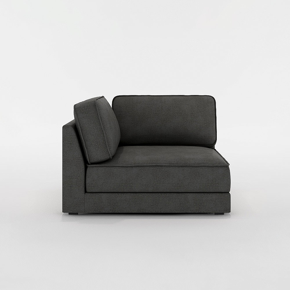 QUATT 1P CORNER LARGE プラスチック脚 / FLANNEL SOFA(フランネルソファ) / コーナーソファ / FLN10107BLK_ma.jpg