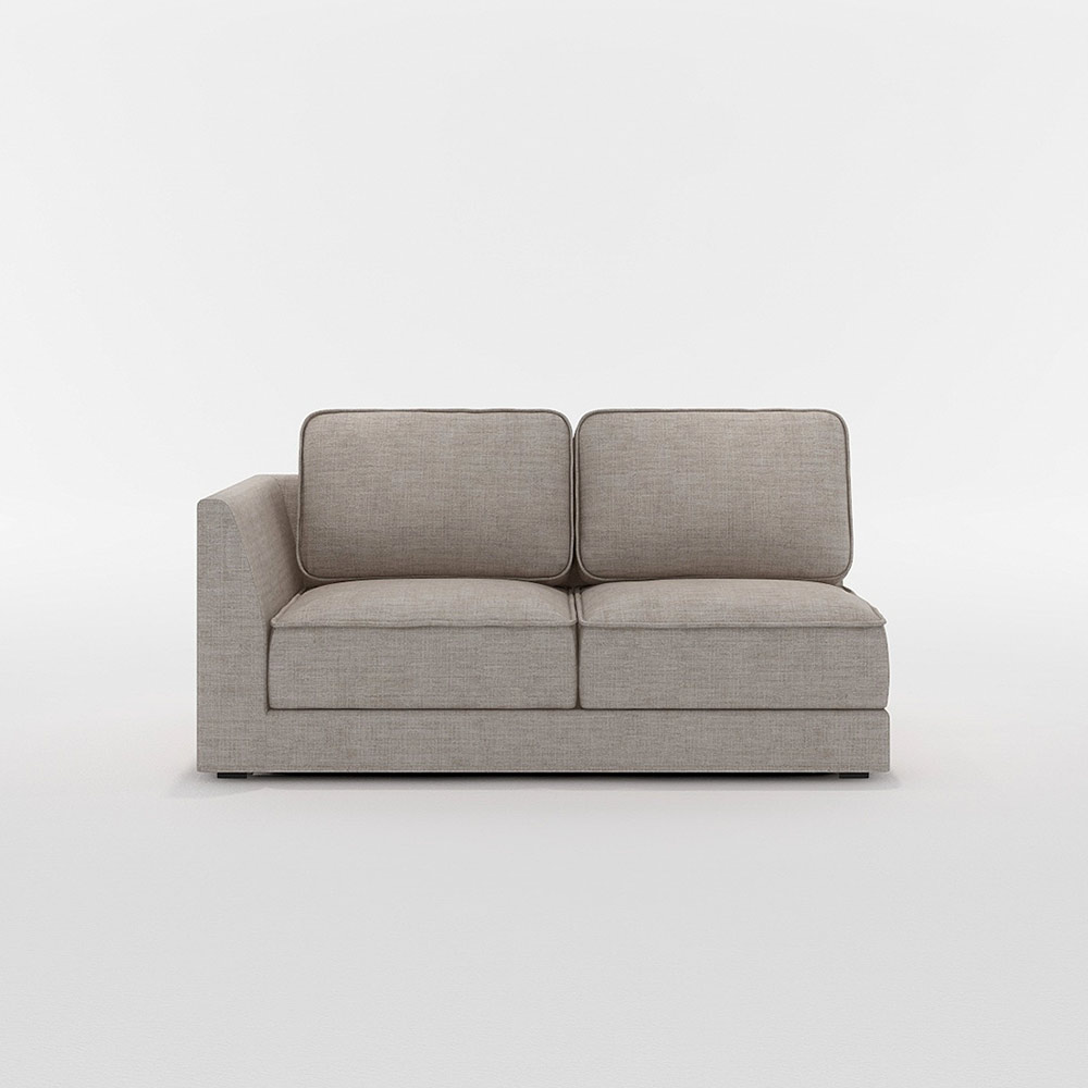 QUATT 2P SOFA ONE ARM RIGHT TYPE プラスチック脚 / FLANNEL SOFA(フランネルソファ) / 2人掛けソファ / FLN10108BEG_ma.jpg