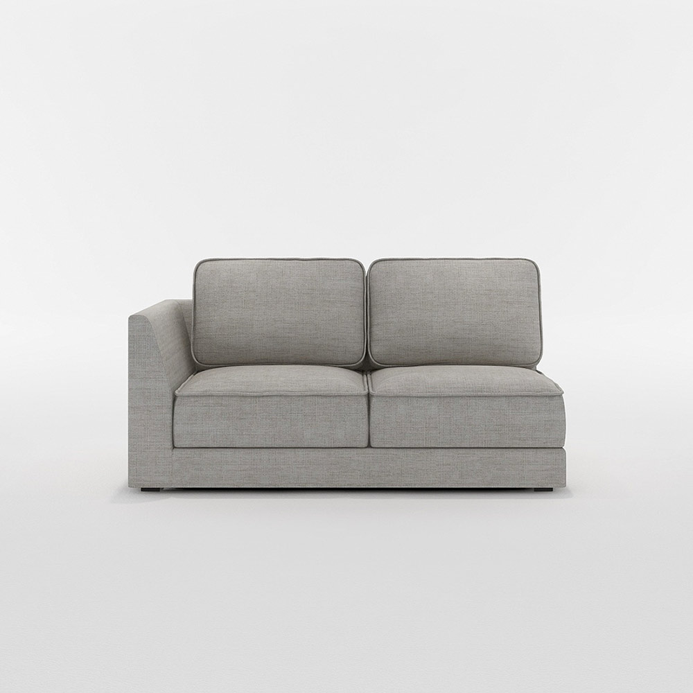 QUATT 2P SOFA ONE ARM RIGHT TYPE プラスチック脚 / FLANNEL SOFA(フランネルソファ) / 2人掛けソファ / FLN10108GRY_ma.jpg