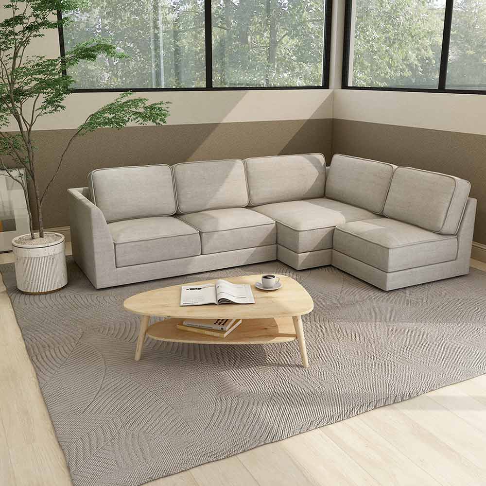 QUATT 2P SOFA ONE ARM RIGHT TYPE プラスチック脚 / FLANNEL SOFA（フランネルソファ） / 2人掛けソファ / FLN10108_dt_01.jpg