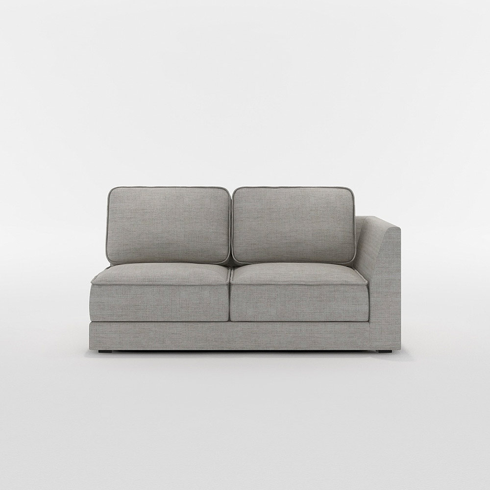 QUATT 2P SOFA ONE ARM LEFT TYPE プラスチック脚 / FLANNEL SOFA(フランネルソファ) / 2人掛けソファ / FLN10109GRY_ma.jpg